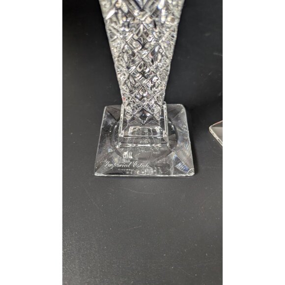 Imperial Estates Vintage Crystal Candlestick Holders Set Of 2 - Picture 8 of 16